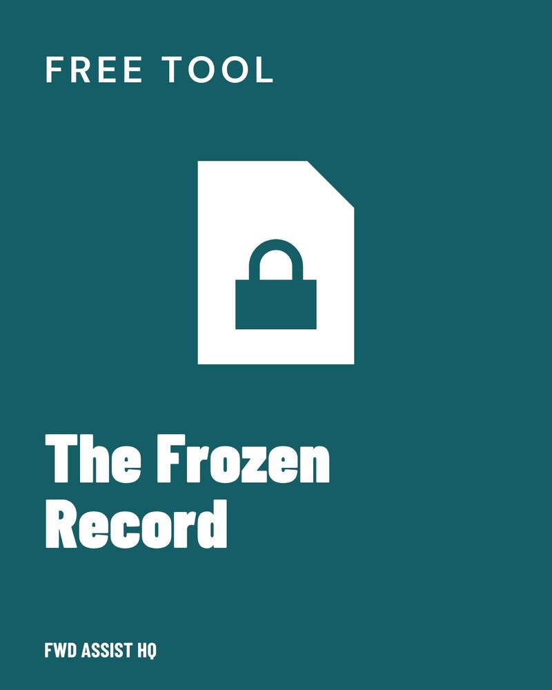 First page of the The Frozen Record worksheet