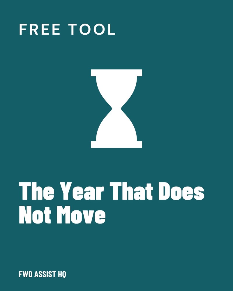 First page of the The Year That Does Not Move worksheet