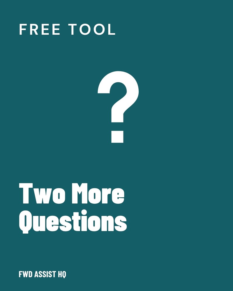 First page of the Two More Questions worksheet