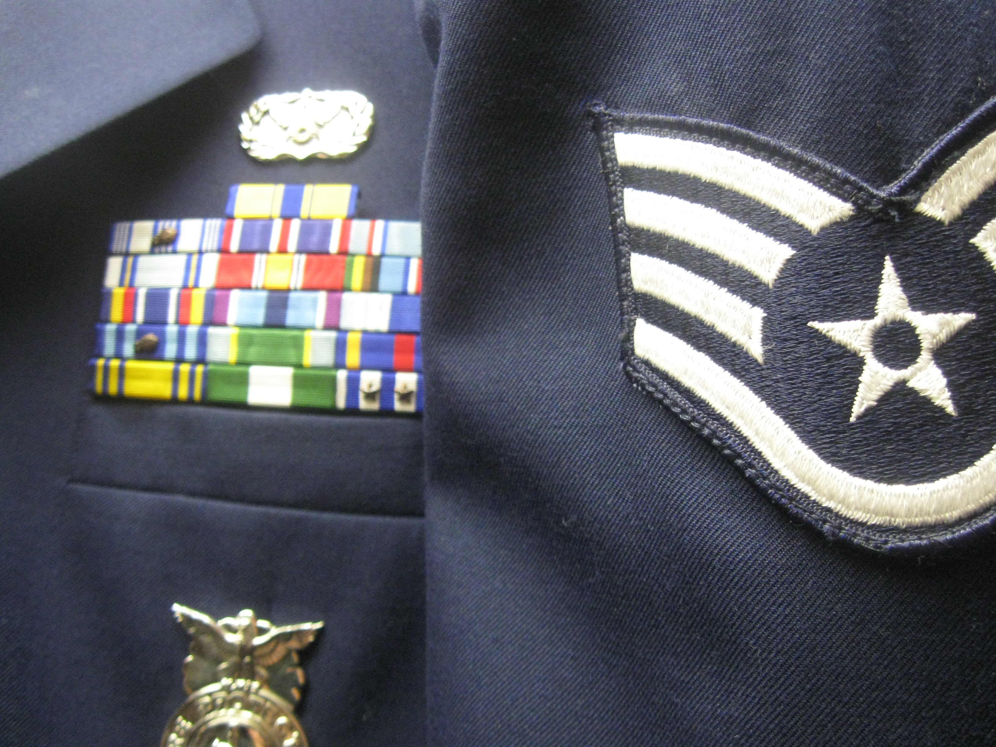 U.S. Air Force service dress uniform with Staff Sergeant rank insignia